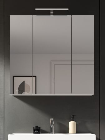 Badezimmer Spiegelschrank Talerno in wei� 3-t�rig 82 x 77