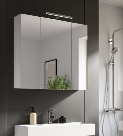 Badezimmer Spiegelschrank Talerno in wei� 3-t�rig 82 x 77
