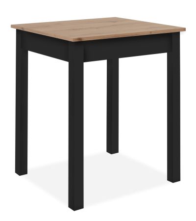 Esstisch Prag in Artisan Eiche und schwarz 60 x 67 cm