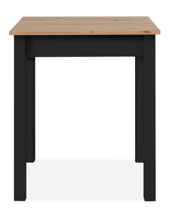 Esstisch Prag in Artisan Eiche und schwarz 60 x 67 cm