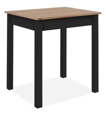 Esstisch Prag in Artisan Eiche und schwarz 90 x 67 cm