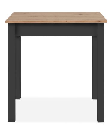 Esstisch Prag in Artisan Eiche und schwarz 90 x 67 cm