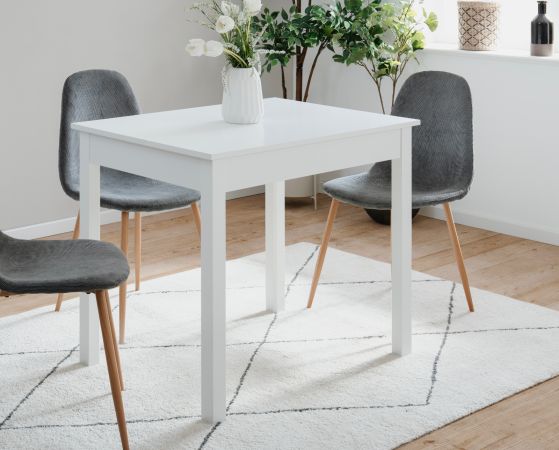 Esstisch Prag in wei� 90 x 67 cm