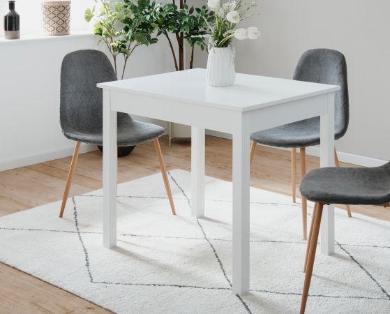 Esstisch Prag in wei� 90 x 67 cm