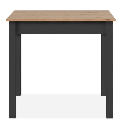 Esstisch Prag in Artisan Eiche und schwarz 110 x 67 cm