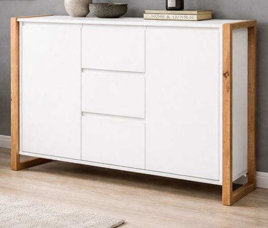 Sideboard Malta in wei� und Artisan Eiche 120 x 88 cm