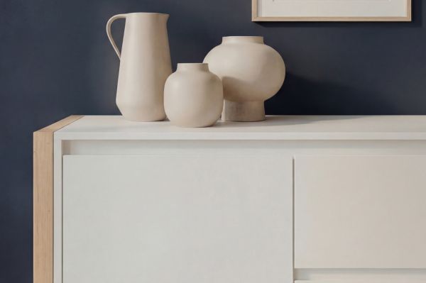 Sideboard Malta in wei� und Artisan Eiche 120 x 88 cm