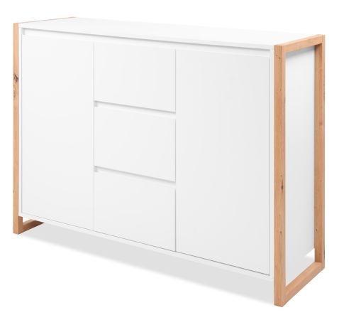 Sideboard Malta in wei� und Artisan Eiche 120 x 88 cm