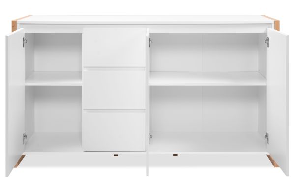 Sideboard Malta in wei� und Artisan Eiche 160 x 88 cm