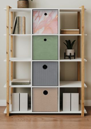 Regal Malta in wei� und Artisan Eiche 107 x 145 cm