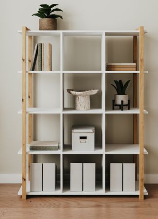 Regal Malta in wei� und Artisan Eiche 107 x 145 cm