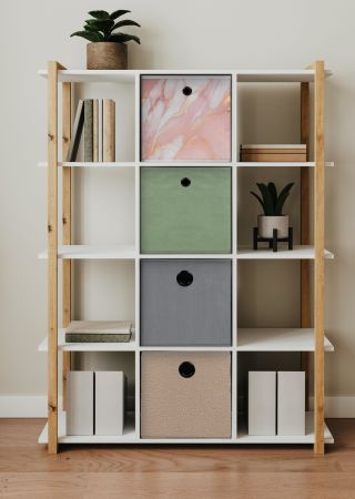 Regal Malta in wei� und Artisan Eiche 107 x 145 cm