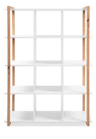 Regal Malta in wei� und Artisan Eiche 107 x 145 cm