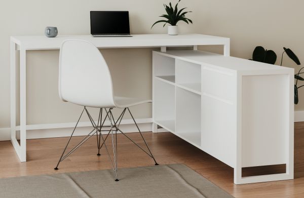 Schreibtisch Malta in wei� 139 x 139 cm