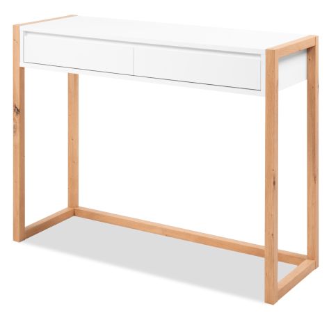 Schreibtisch Malta in wei� und Artisan Eiche 100 cm