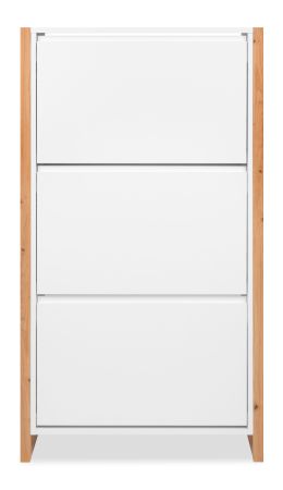 Schuhkipper Malta in wei� und Artisan Eiche 70 x 125 cm