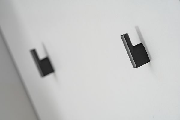 Garderobe Set Vektor in Kaschmir und schwarz Kompaktgarderobe 3-teilig mit Streifenmuster 90 x 203 cm