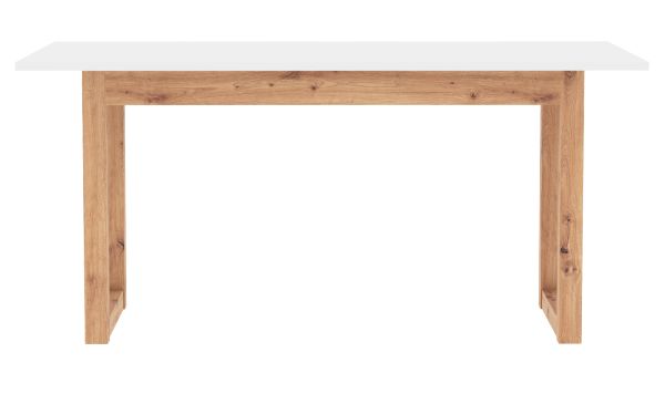 Esstisch Malta in wei� und Artisan Eiche ausziehbar 160 / 200 x 90 cm