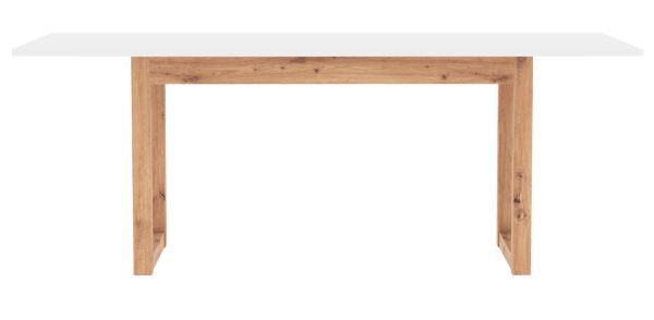Esstisch Malta in wei� und Artisan Eiche ausziehbar 160 / 200 x 90 cm