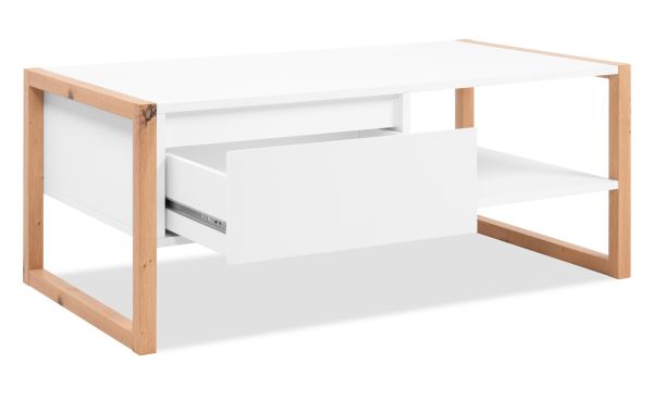 Couchtisch Malta in wei� und Artisan Eiche 100 x 55 cm