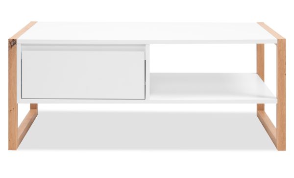 Couchtisch Malta in wei� und Artisan Eiche 100 x 55 cm