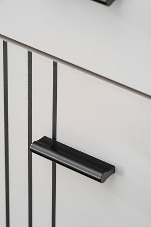 Garderobe Set Vektor in Kaschmir und schwarz Garderobenkombination 5-teilig mit Streifenmuster 180 x 203 cm