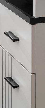 Garderobe Set Vektor in Kaschmir und schwarz Garderobenkombination 3-teilig mit Streifenmuster 90 x 203 cm