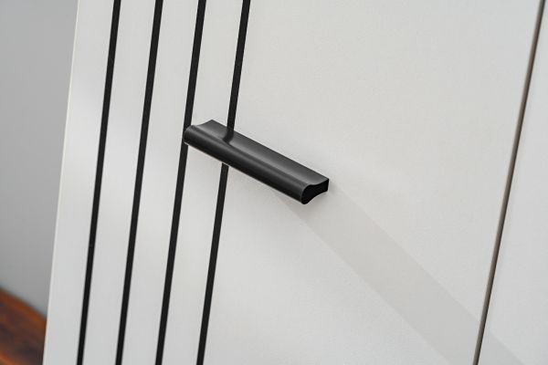 Garderobe Set Vektor in Kaschmir und schwarz Garderobenkombination 4-teilig mit Streifenmuster 120 x 203 cm