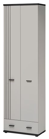 Garderobenschrank Vektor in Kaschmir und schwarz Flurschrank mit Streifenmuster 60 x 203 cm