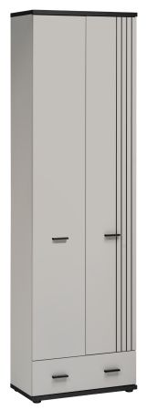Garderobenschrank Vektor in Kaschmir und schwarz Flurschrank mit Streifenmuster 60 x 203 cm