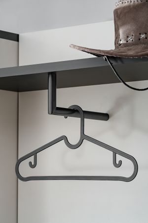 Garderobenpaneel Vektor in Kaschmir und schwarz Wandgarderobe 60 x 157 cm