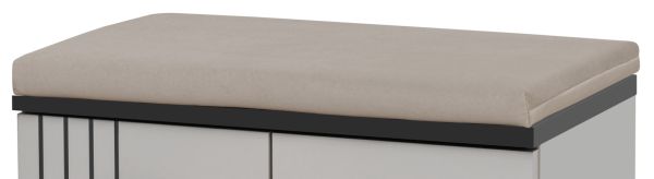 Garderobe Sitzbank Vektor in Kaschmir und schwarz Garderobenbank mit Streifenmuster 60 x 46 cm