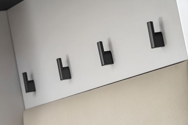 Garderobenpaneel Vektor in Kaschmir und schwarz Wandgarderobe 60 x 157 cm