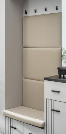 Garderobenpaneel Vektor in Kaschmir und schwarz Wandgarderobe 60 x 157 cm