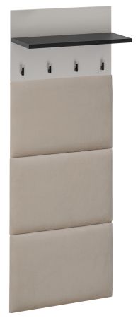 Garderobenpaneel Vektor in Kaschmir und schwarz Wandgarderobe 60 x 157 cm