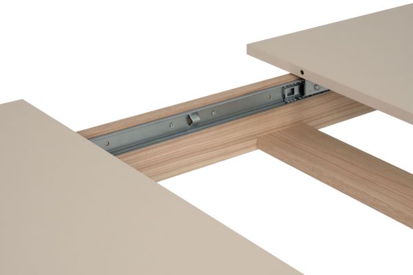 Esstisch Gilian in Samt und Riva Eiche Tisch ausziehbar 160 / 200 x 90 cm