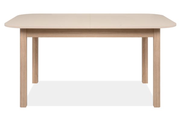 Esstisch Gilian in Samt und Riva Eiche Tisch ausziehbar 160 / 200 x 90 cm