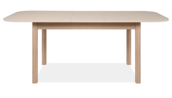 Esstisch Gilian in Samt und Riva Eiche Tisch ausziehbar 160 / 200 x 90 cm