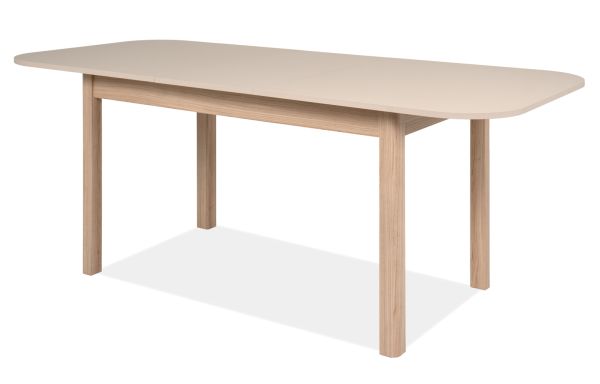 Esstisch Gilian in Samt und Riva Eiche Tisch ausziehbar 160 / 200 x 90 cm