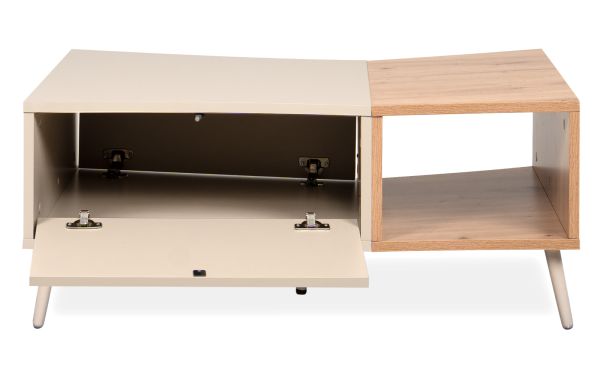 Couchtisch Sena in Kaschmir und Artisan Eiche 94 x 60 cm, mit Push-to-Open