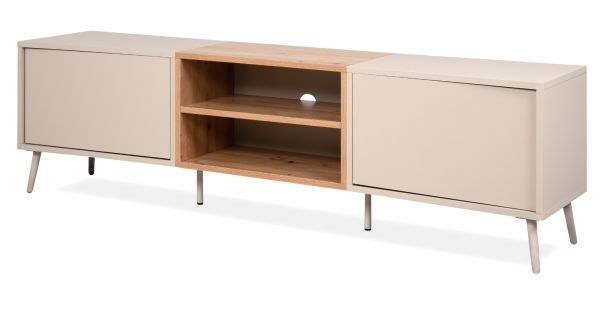 TV-Lowboard Sena in Kaschmir und Artisan Eiche 175 cm, mit Push-to-Open