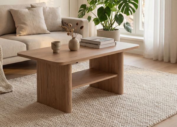 Couchtisch Luzern in Hickory Walnuss 90 x 56 cm