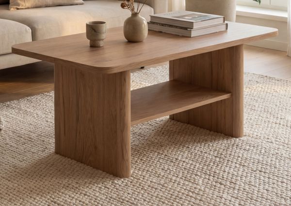 Couchtisch Luzern in Hickory Walnuss 90 x 56 cm