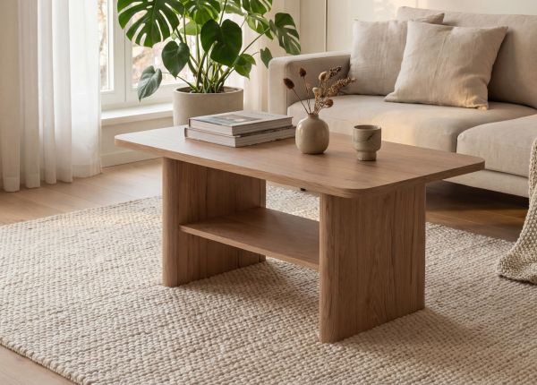 Couchtisch Luzern in Hickory Walnuss 90 x 56 cm