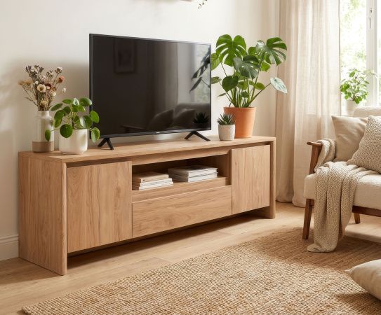 TV-Lowboard Luzern in Hickory Walnuss 164 x 59 cm