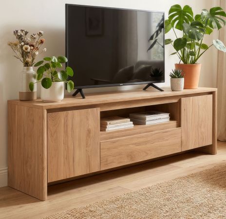 TV-Lowboard Luzern in Hickory Walnuss 164 x 59 cm