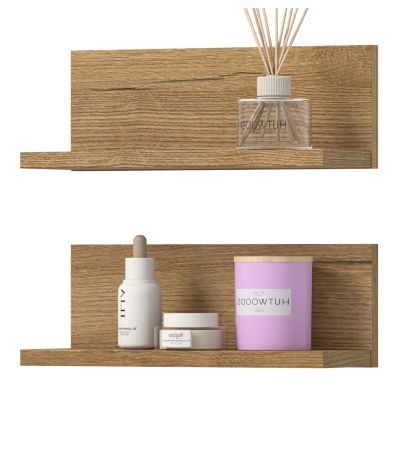 Badezimmer Regal Set Matteo in Evoke Eiche 32 cm