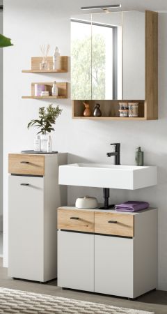 Badm�bel Set Matteo in Kaschmir und Evoke Eiche Badkombination 107 x 191 cm