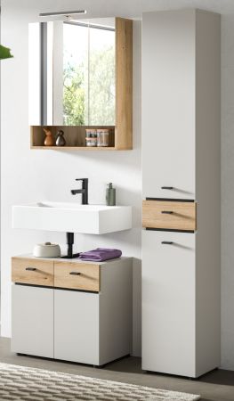 Badm�bel Set Matteo in Kaschmir und Evoke Eiche Badkombination 107 x 191 cm