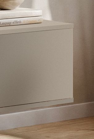 TV-Lowboard Set Sense in Cremona Eiche und Lehm-Grau 180 cm, Flat-TV Unterschrank h�ngend